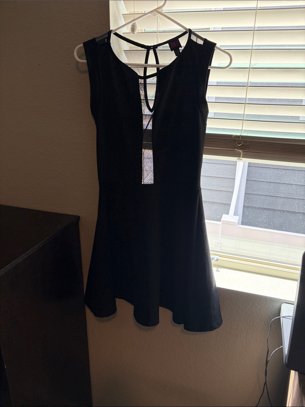 Women’s Black Keyhole Skater Dress